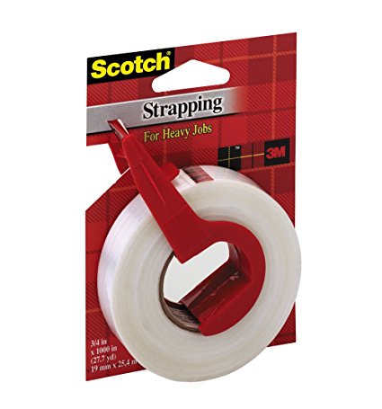 Scotch Reinforced Strength Shipping Strapping Tape, 3/4 x 1000 Inches (52)