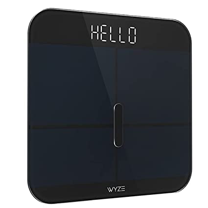 WYZE Smart Scale X for Body Weight, Digital Bathroom Scale for BMI, Body Fat, Water and Muscle, Heart Rate Monitor, Body Composition Analyzer for People, Baby, Pet, 400 lb, Black