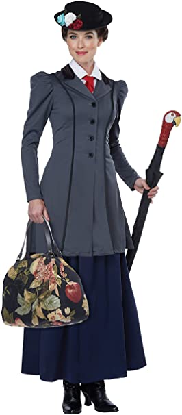 California Costumes Women's English Nanny - Adult Costume Adult Costume, Gray/Navy, Extra Small