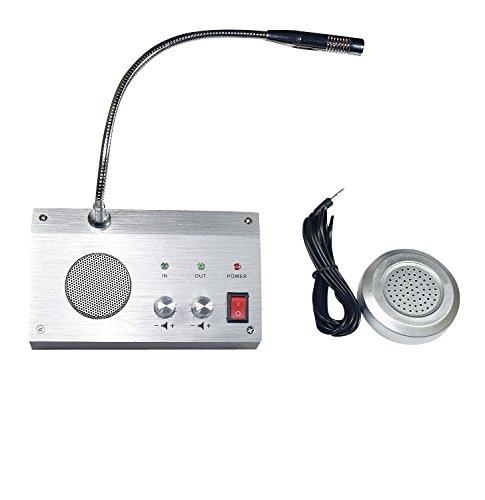 Bank Counter Window Intercom System Dual-way Intercommunication Microphone 3W