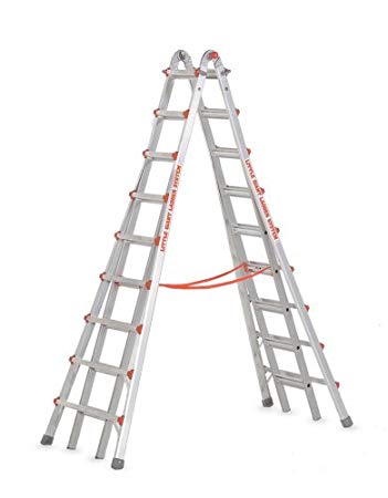Little Giant Ladders 10110 SkyScraper 300-Pound Duty Rating Adjustable Stepladder, 17-Foot