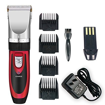 Hair Shaver Rechargeable Professional Haircut Grooming Clipper,Red