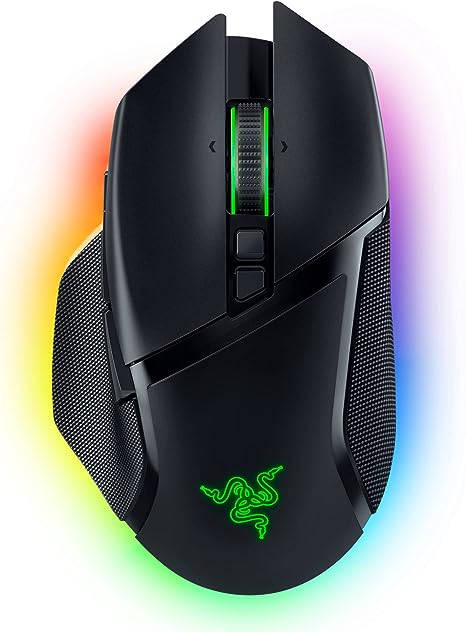 Razer Basilisk V3 Pro - Customizable Wireless Gaming Mouse with Razer HyperScroll Tilt Wheel (Focus Pro 30K Optical Sensor, 13-Zone Chroma Lighting, 10 1 Programmable Buttons) Black