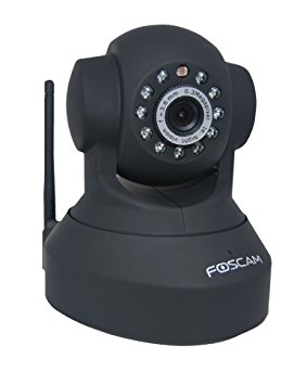 Foscam FI8918W Wireless/Wired Pan & Tilt IP Camera with 8 Meter Night Vision and 2.8mm Lens (70 Viewing Angle) - Black NEWEST MODEL (replaces the FI8908W)