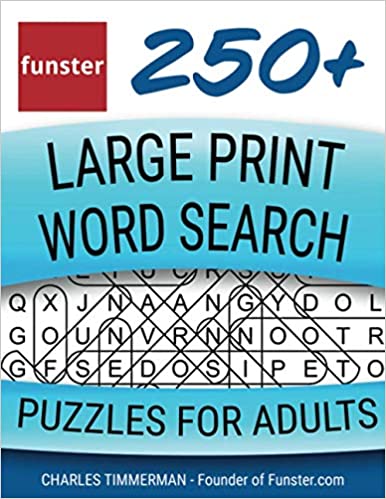 Funster 250  Large Print Word Search Puzzles for Adults: Word Search Book for Adults Large Print with a Huge Supply of Puzzles