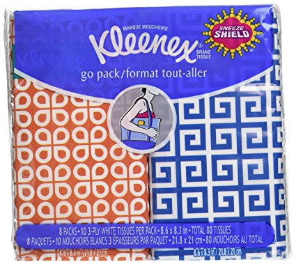 Kleenex Facial Tissues, 10 count, 8 pk