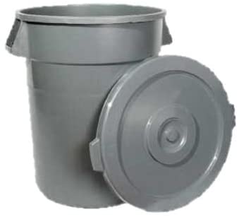 Winco PTCL-44 Lid For 44-Ga Trash Can, Grey - Trash Can Lids-PTCL-44