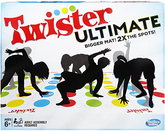 Twister Ultimate: Bigger Mat, More Colored Spots, Family, Kids Party Game Age 6 ; Compatible with Alexa (Amazon Exclusive)