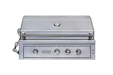 EdgeStar GRL420IBBNG 89000 BTU 42 Inch Wide Natural Gas Built-in Grill with Rotisserie and LED Lighting