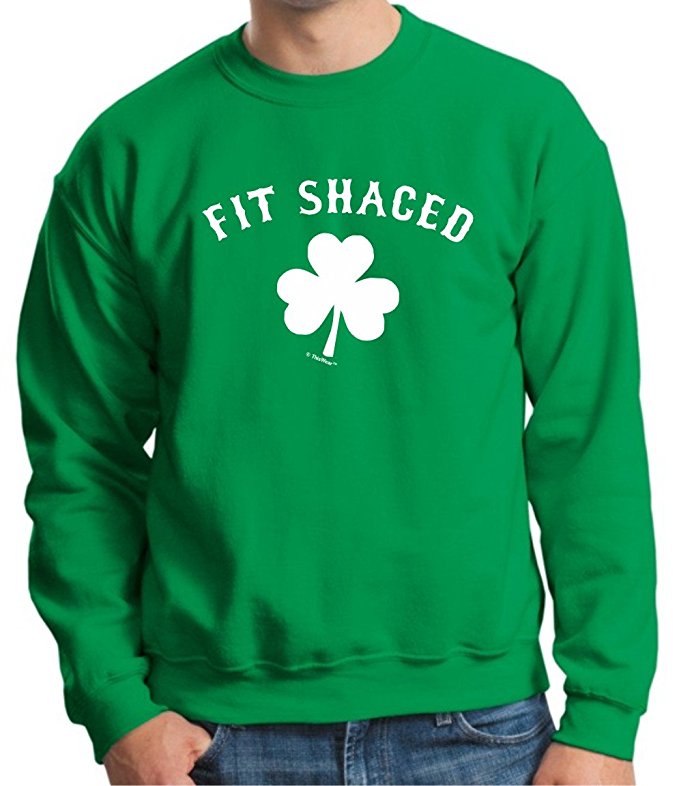 St Patrick's Day Fit Shaced Shamrock Crewneck Sweatshirt
