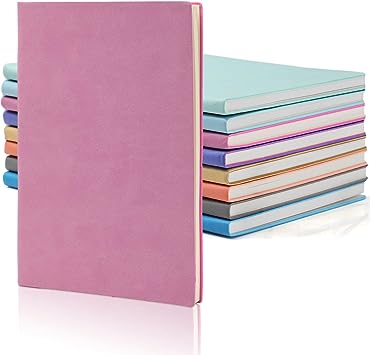Patelai 8 Piece Morandi Color Leather Notebook 5.98 x 8.46 Inches Writing Journal Colorful Ruled Art Journals Diary Softcover Notebook, 64 Pages for School Students Office Home Supplies, 8 Colors