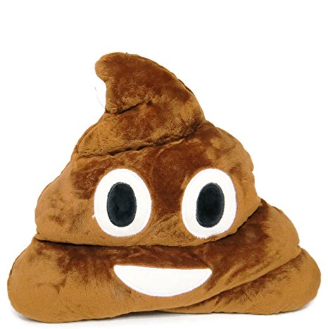 Soft SMS Emoji Plush Pillows Poop Emoticon Cell Phone Decorative Throw Pillows (Smiling)