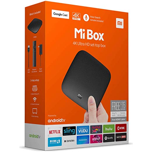 Xiaomi Mi Box - 4K Ultra HDR TV Streaming Media Player with Voice Search Remote (MDZ-16-AB)