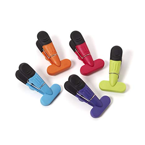 Farberware Color Magnetic Bag Clips (Assorted Colors, Set of 5)