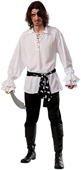 Rubie's Costume Co Men's Cotton White Pirate Shirt