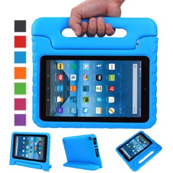 Fire 7 case,Fire 7 2015 Case,TRAVELLOR®Kids Shock Proof Convertible Handle Light Weight Super Protective Stand Cover for Amazon Fire Tablet (7 inch Display, 2015 Release Only) (blue)