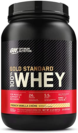 Optimum Nutrition Gold Standard 100% Whey Protein Powder, French Vanilla Creme, 2 Pound (Packaging May Vary)