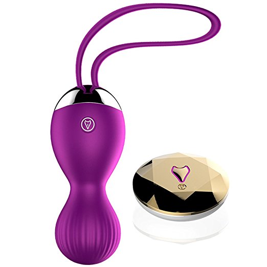 Weyes Multifunctional 7 Frequency Wireless Remote Control Vibrating Egg/Kegel Ball for Women (Purple)
