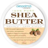 Organic Shea Butter - Raw and Unrefined - Preimum Quality - Grade A - Ivory African Shea Butter - for Skin Hair Stretch Marks and DIY Skin Care - Resealable Jar for Easy Storage - 1 Pound
