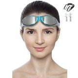 Swimming Goggles for Men and Women -Uv Protection Anti-fogeasily Adjustablenose Clip and Ear Plug