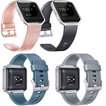 Vancle Replacement Bands Compatible with Fitbit Blaze, 4 Pack