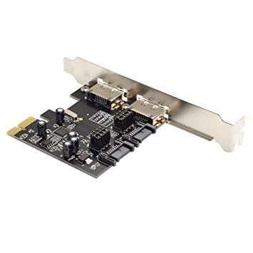 Cablecc PCI-E to 4 Ports SATA 3.0 ESATA PCIE SATA3 6Gbps Expansion Card PCI-E Adapter