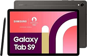 Samsung Galaxy Tab S9 Tablette avec Galaxy AI, Android, 11" 256Go de Stockage, Lecteur MicroSD, Wifi, S Pen Inclus, Anthracite, Exclusivité Amazon Version FR