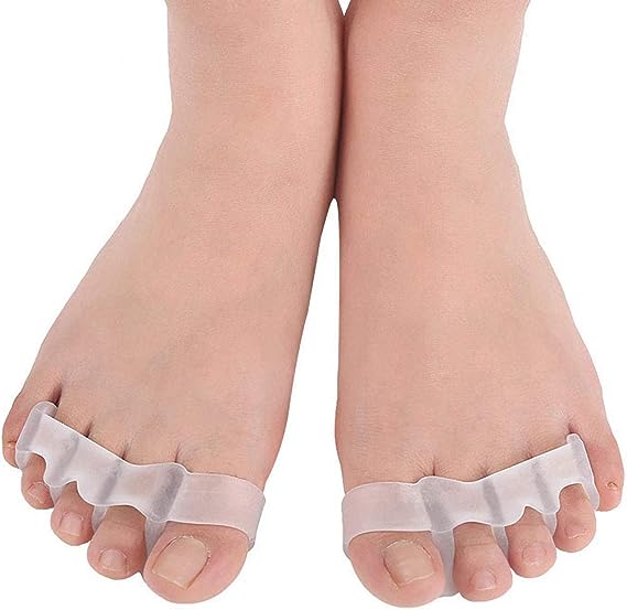 Soft Gel Toe Separator, Toe Separators Stretchers for Bunion Pain Relief, Gel Silicone Toe Spreaders, Bunion Pain Toe, Hammer Toe Overlapping Toes Bunion Corrector, Soft Big Toe Straighteners, 2 Pair