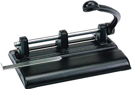 Martin Yale 1340PB Master 3-Hole Punches with Power Handle, 13/32" Hole Diameter, Punches up to 40-Sheets of 20 lb. Bond Paper, Accepts 2 to 7 Punch Heads