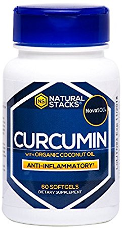 Natural Stacks Curcumin with Coconut Oil - Liquid Curcumin - Turmeric Curcumin Supplement - 60 Curcumin Capsules - Highly Bioavailable Liquid Form Of Turmeric - Turmeric Root Extract