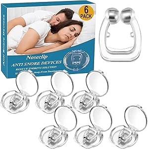 Anti Snoring Devices, Snore Stopper Upgraded Silicone Magnetic Anti Snoring Nose Clip, Snoring Solution for Comfortable and Quieter Sleep, 6PCS Nose Clip Stop Snoring, Effective to Relieve Snoring