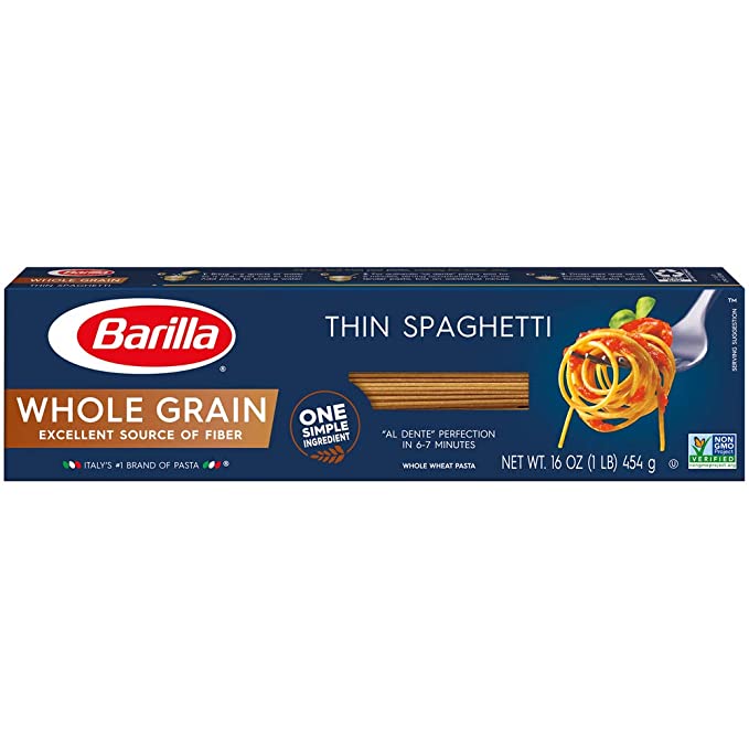 Barilla Whole Grain Pasta, Thin Spaghetti, 16 oz