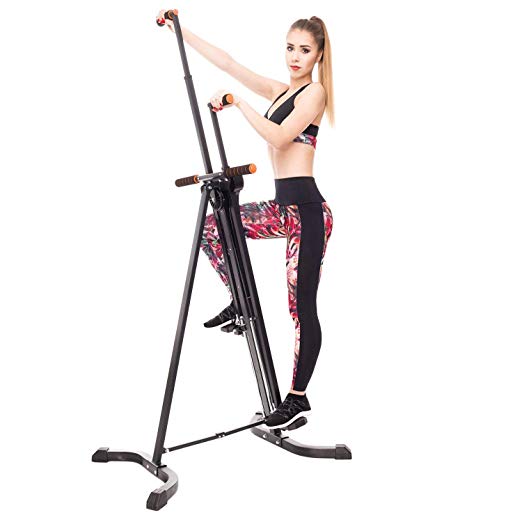 FEIERDUN Vertical Climber Exercise Machine,Full Total Body Workout Folding Cardio Climbing Machine for Women Men