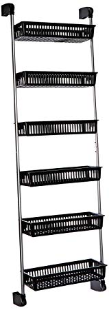 Organize It All Basic Overdoor 6-Basket Unit (17716W), Black