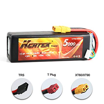 KCRTEK 5S 5000mAh Lipo Battery Battery Pack 18.5V with XT90 Plug for RC Airplane Helicopter,Car Truck Boat and other RC model