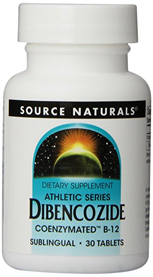 Source Naturals Dibencozide Sublingual, Primary Coenzyme form of Vitamin B-12,30 Tablets