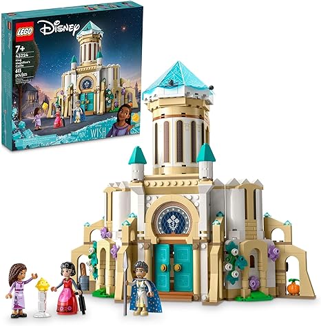 LEGO Disney Wish: King Magnifico’s Castle 43224 Building Toy Set, A Collectible Set for Kids Ages 7 and up to Play Out Favorite Scenes from The Disney Movie, Inspire Pretend Play Within The Palace