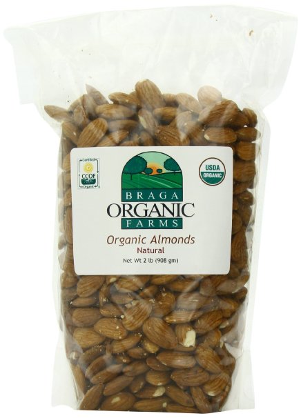 Braga Organic Farms Almonds Natural 2 Pound