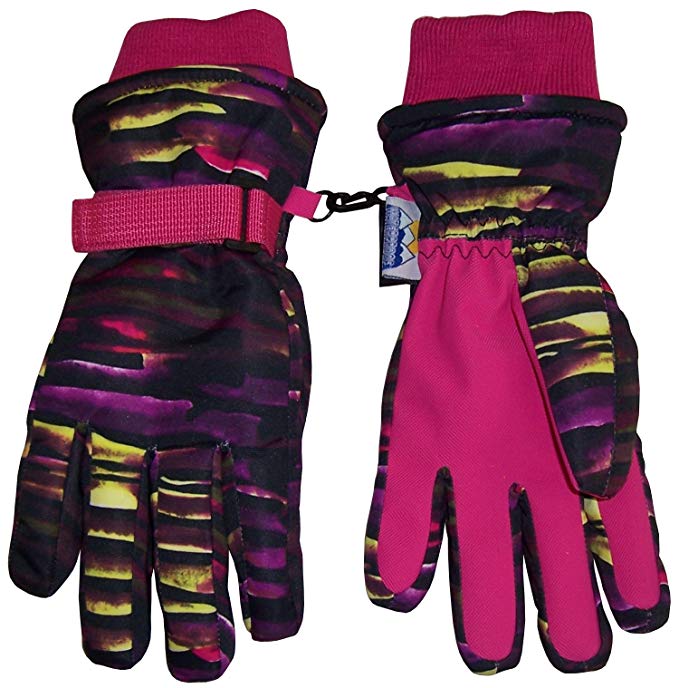 N'Ice Caps Kids Cold Weather Waterproof Camo Print Thinsulate Ski Gloves