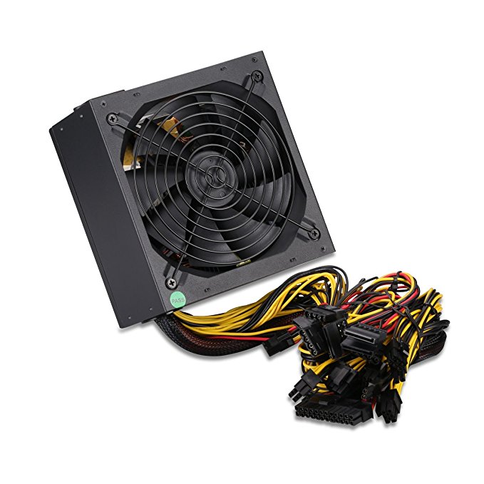 Excelvan 850-Watt ATX Computer Power Supply Desktop PC 850W for Intel AMD PC SATA