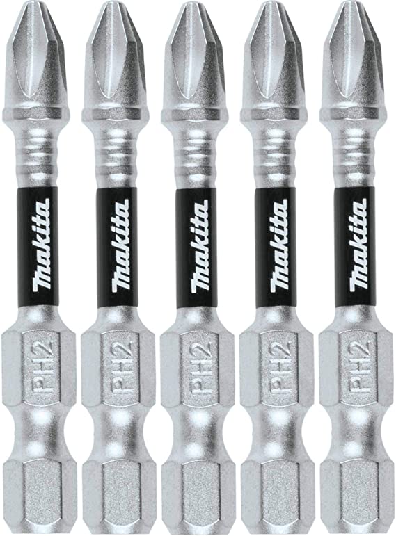 Makita E-00913 Impact XPS #2 Phillips 2" Power Bit, 5/pk