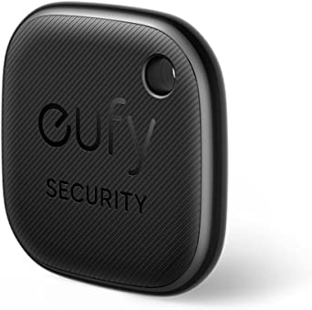 eufy Security SmartTrack Link (Black, 1-Pack), Works with Apple Find My (iOS), Key Finder, Bluetooth Tracker for Earbuds and Luggage, Phone Finder, Water Resistant, iOS and Android Compatibility.