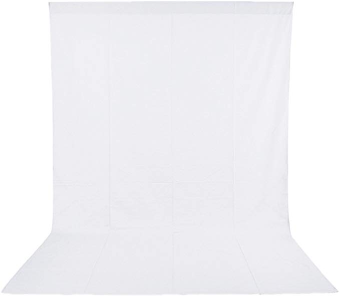 Neewer 10 x 20FT / 3 x 6M PRO Photo Studio 100% Pure Muslin Collapsible Backdrop Background for Photography,Video and Televison (Background ONLY) - White