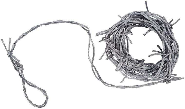 Beistle Imitation Barbed Wire Garland, 12-Feet, Silver