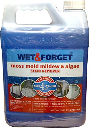 Wet & Forget Moss, Mold, Mildew, Algae Stain Remover 0.75 gal Concentrate (makes 4.5 gallons)