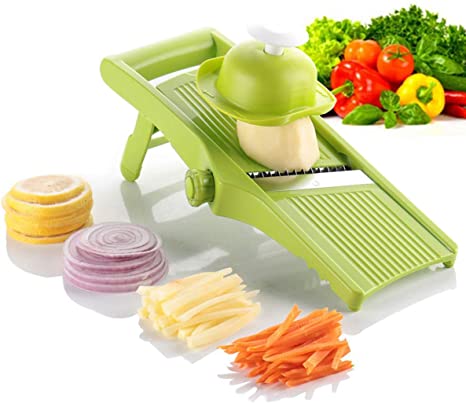 Mandoline Vegetable Slicer Salad Shredder,Premium Quality Grater, Cutter,Peeler Adjustable Blades Thickness Foldable Kitchen Maker for Lemon Potato Onion Chips