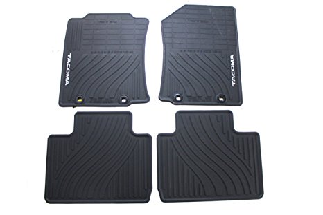 Genuine Toyota Accessories PT908-35121-20 Front and Rear All-Weather Floor Mat - (Black), Set of 4