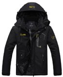 WantDo Mens Waterproof Mountain Jacket Fleece Windproof Ski Jacket