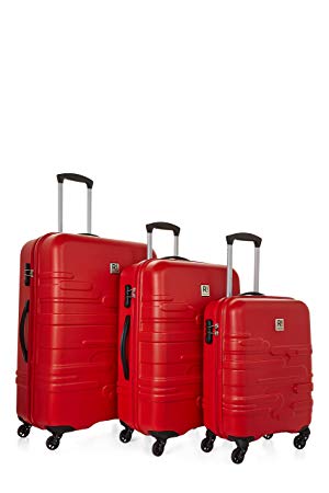 Revelation Amalfi, 4 Wheel Spinner, Set of 3, Suitcase, 79 cm, 109 L, Red