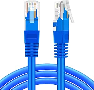 TNP Cat 5e Ethernet Cable 100ft, Cat 5 Internet Patch Cable Cat5e Cable RJ45 Connector LAN Network Cable Cat5 Wire Patch Cord Snagless Computer Ether Wire (100 Foot Blue)